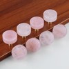 Nupuyai 2pcs Rose Quartz Round Crystal Stone Drawer Knobs Set,