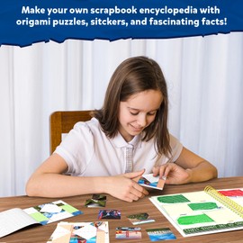 Skillmatics Origami Puzzle Book & Kit - 48 DIY Folding Puzzles with Fun Fact Encyclopedia, STEM Learning & Travel Toy, Brain Teasers, Educational & Travel Gifts for Ages 7, 8, 9, 10 and Up