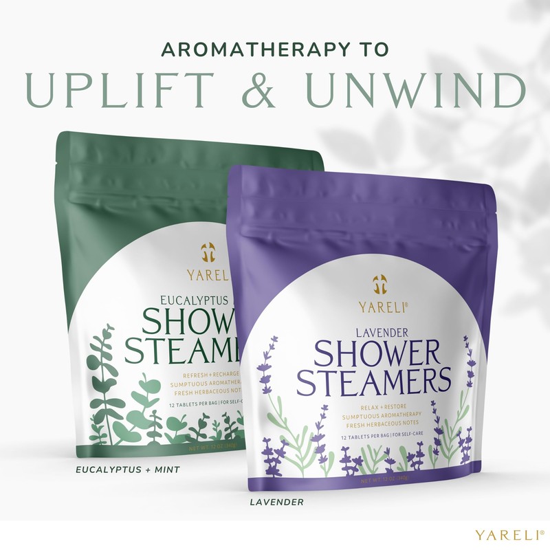 Yareli Shower Steamers for Sinus Relief, 12 Pack, for Women