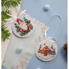 Wizardi Bead Embroidery Kit Decoration - Winter Wizard ABT-030 Abris Art