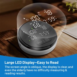 Blood Pressure Monitor Automatic Upper Arm Monitors for Home Use Adjustable Cuff 8.7-16.5 in with Voice Function Large Backlit Display 2x120 Sets Memory Compact Machine with Storage Bag