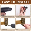 24" Vintage Style Brass Foldable Towel Rack with Hook, Gold