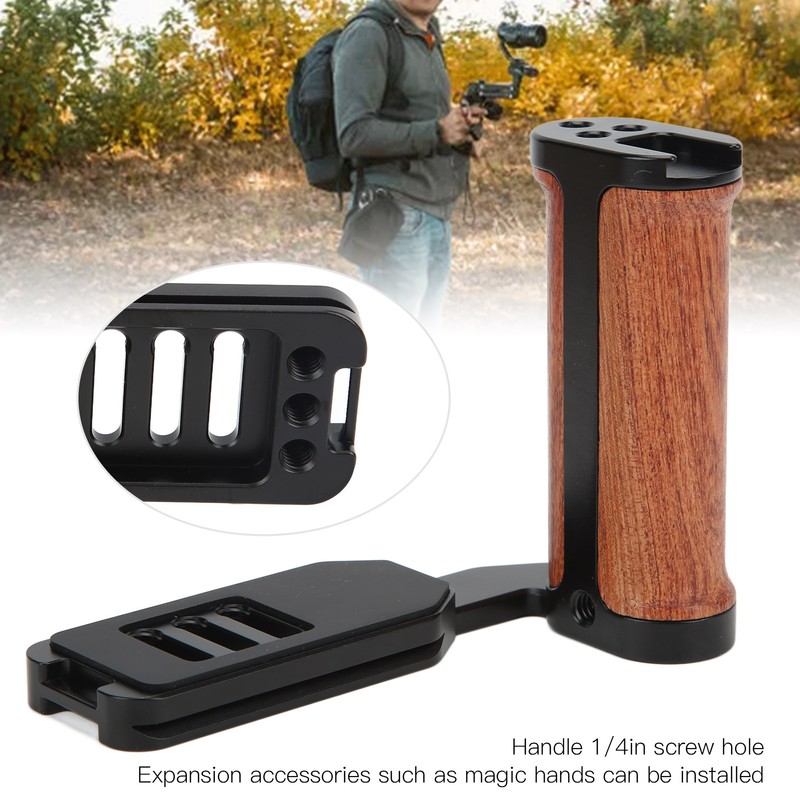 Universal L Shaped Quick Release Wooden Side Handle Stabilizer Quick