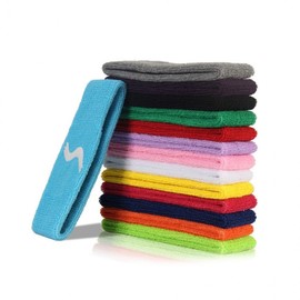 Sports Fitness Headband - Cotton Sweat Towel for Badminton, Tennis, Basketball (Factory Stock) Free Size/Yellow 15ea