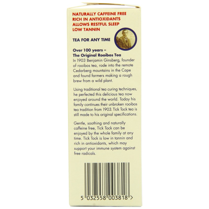 Tick Tock Organic Rooibos Loose Leaf Tea 100g (Pack of