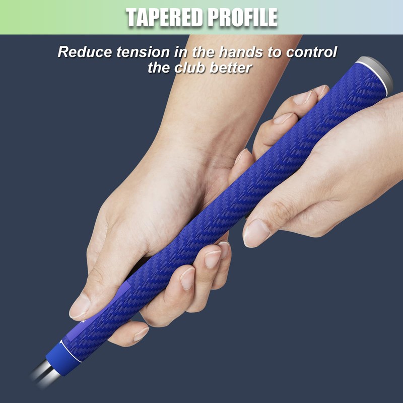 MAZEL Rubber Grip Solid 10 Pcs (Navy,Medium)