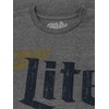 Miller Lite Distressed Logo Soft Touch Tee-x-large Graphite Snow Heather