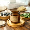 WLWNWFT Bamboo Coaster Set of 6 with Lid Holder for