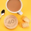 "Doing Stupid Since" Engraved Wood Coaster - Funny 40th Birthday
