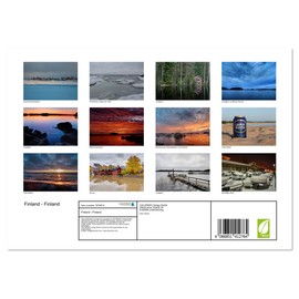 Finland - Finland (Monthly Wall Calendar 2025 16.5" x 23.4" (open)), CALVENDO 14 Month Calendar
