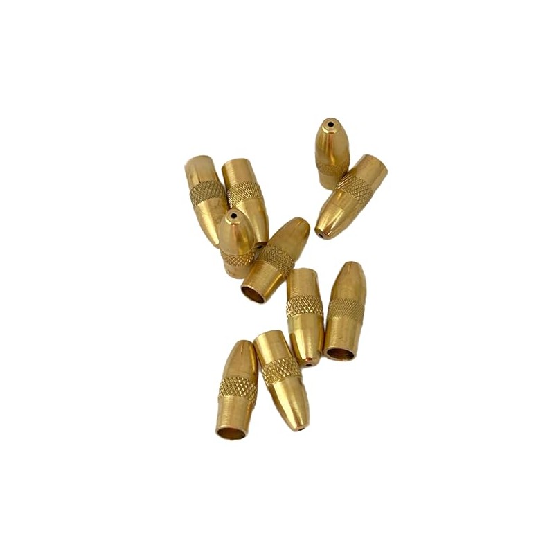 Bullet Brass Lure Bodies & Solid Smooth Beads & Hex