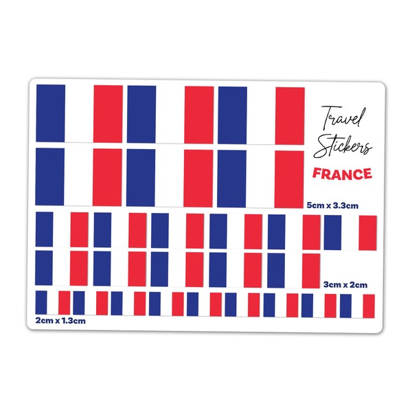 A5 Sticker Sheet France Flag Vinyl Stickers - French Flags