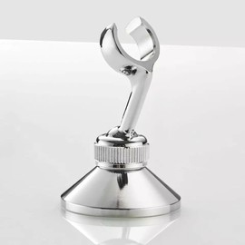 Brass Adjustable Shower Head Holder – Wall-Mount Shower Bracket, 360° Rotating Shower Hose Holder, Chrome-Plated Durable Design for Universal Handheld Showers