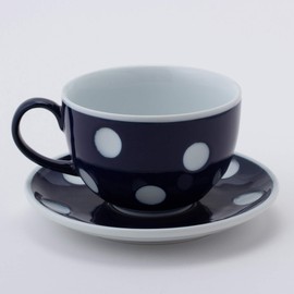 Saikai Pottery Hasami Ware 40510 Essence Negapoji Cup & Saucer, Negative Pattern