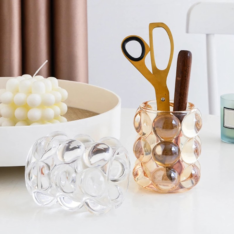 Pen Pencil Container Multi-Purpose Handcrafted Comb Makeup Brush Holder Office