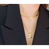18k 3mm snake rope snake silver necklace Jihejung female celebrity