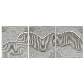 NANKAI Art Hand-painted White Texture Abstract Art oil Painting Minimalist art Home wall Decoration Painting 24x20 inches x 3