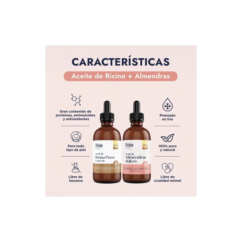 Aceite De Ricino Puro Aceite De Almendras Dulces 100ml Cu