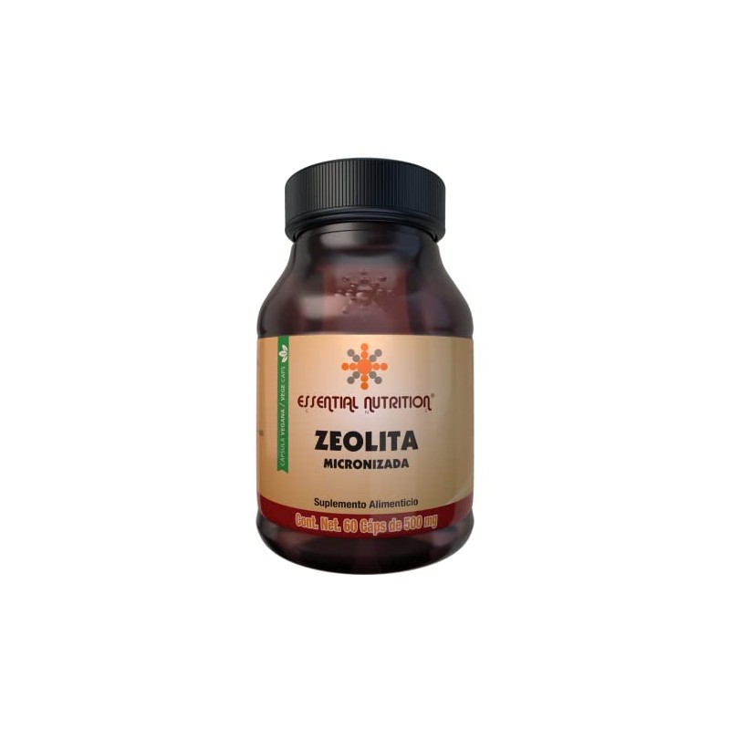 Essential Nutrition, Zeolita Micronizada 60 Cápsulas Veganas de 500 mg