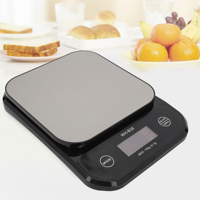 Kitchen Scale 0.035oz to 22.0lb IP7 Waterproof LCD Display Stainless