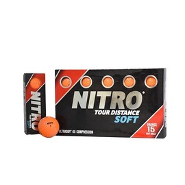 Nitro Tour Distance Soft 15 Pack - Orange Golf Balls