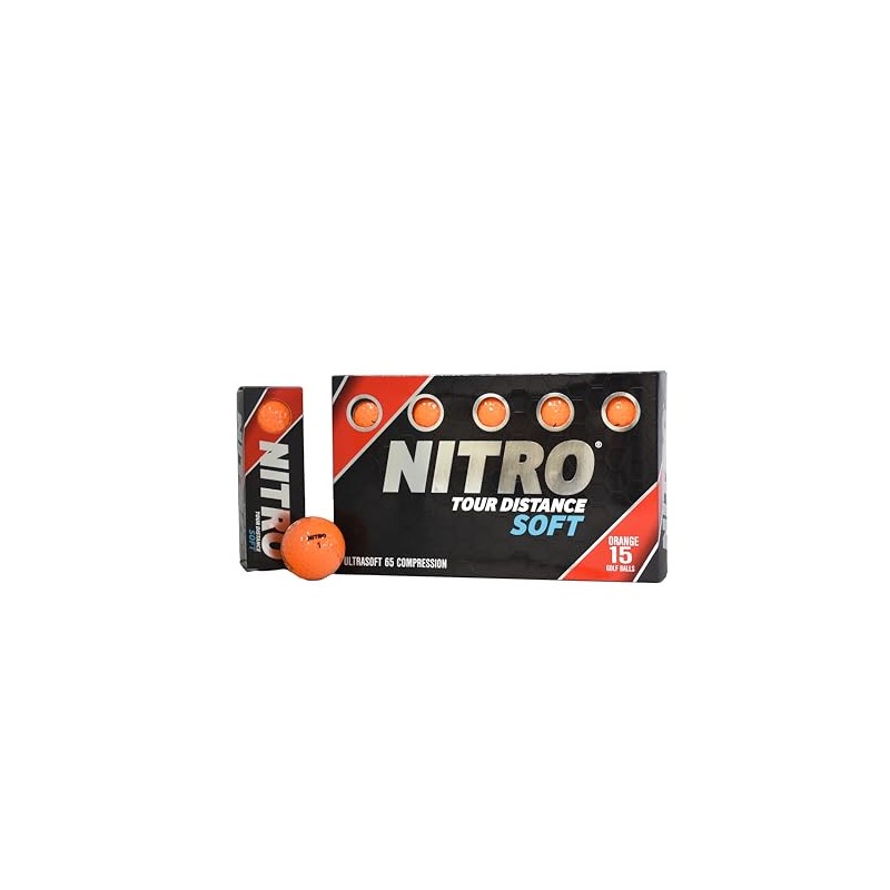 Nitro Tour Distance Soft 15 Pack - Orange Golf Balls