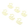 100pcs Paper Clips Cute Duck Shaped Decorative Metal Paperclips with