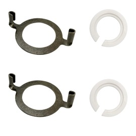 ECUDIS 2 Pcs Uno Lamp Harp Saddle Adapter Converter for E27 Sockets 1.65 Inch and 2 Pcs Uno Lamp Shade Reducing Rings E27 To E14 Adapter (Antique Brass)