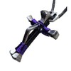 5 Nail Horseshoe Nail Cross Necklace - Black/Purple