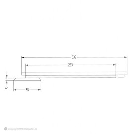 WP Flexi Universal uPVC Door Restrictor Arm Stay Catch 90 Degree