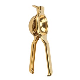 Lemon Squeezer Stainless Steel Ergonomic Hand Juicer with Extremely Long Handle and Lifting Ring for Kitchen Gold Efficient You Only Need Half of the Juicer Handle Made of Steel