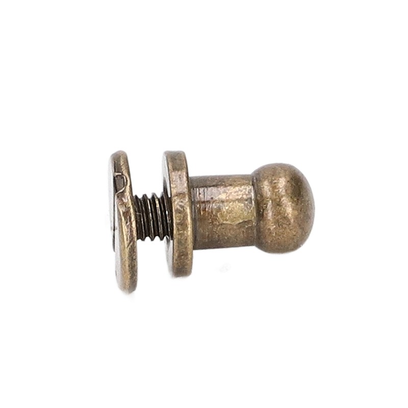 200 Sets Chicago Screws Round Head Rivets 7x5mm DIY Handcraft