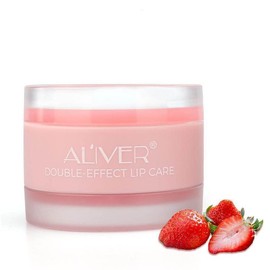 Aliver Strawberry Double Effect Lip Mask & Balm | Hydrating Overnight Lip Care for Soft, Smooth, Plump Lips with Nourishing Moisture
