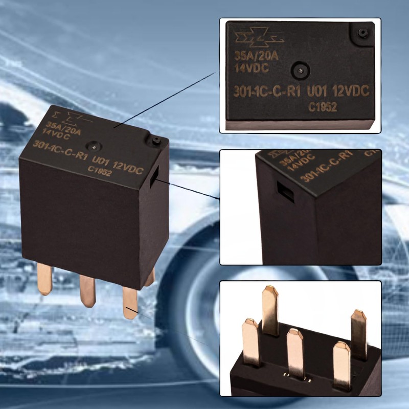 301-1C-C-R1 U01 SPDT 35A DC12V Replacement Automotive Relay Control Module