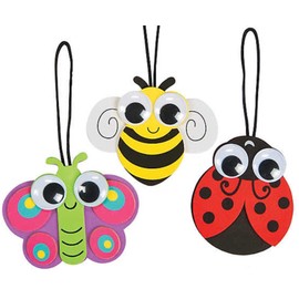 Fun Express 12 Big Eye Bug Ornament Craft Kits | Activities for Kids