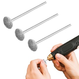 Pack of 3 Nail Drill Bits, Professional Nail Cutter Bits Electric Foot File, Bits for Nail Cutter, Bit Nails for Nail Studio, Foot Care Remover, Remove Gel, Acrylic Cuticles