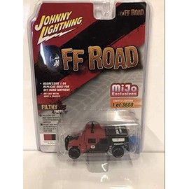 Hummer H1 Wagon #924 Red and Black Baja Pilots Off Road Limited Edition to 3,600 Pieces Worldwide 1/64 Diecast Model Car by Johnny Lightning JLCP7154