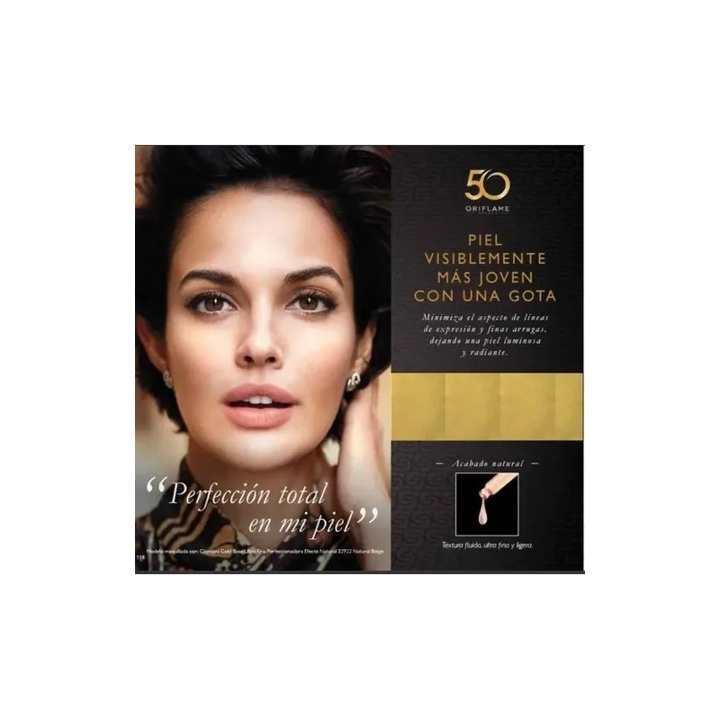 Base Maquillaje Fps12, Efecto Natural Giordani Gold Oriflame