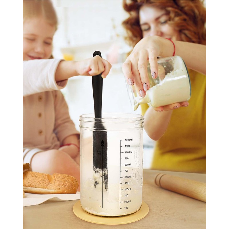 Lorzon Sourdough Starter Jar Kit - 47 oz Large Wide