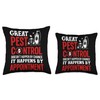 Pest Control funny Exterminator Throw Pillow
