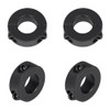 UNICRAFTALE 2 x Black Wave Cuff Double Split Wave Collar