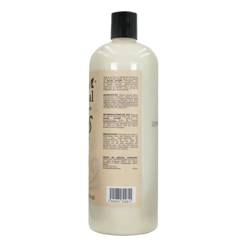 Acondicionador Natural Rizos Secreto Herbal Chía Y Ricino 1l