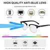 Blue Light Blocking Glasses for Women Men Semi-Rimless Frame Fake