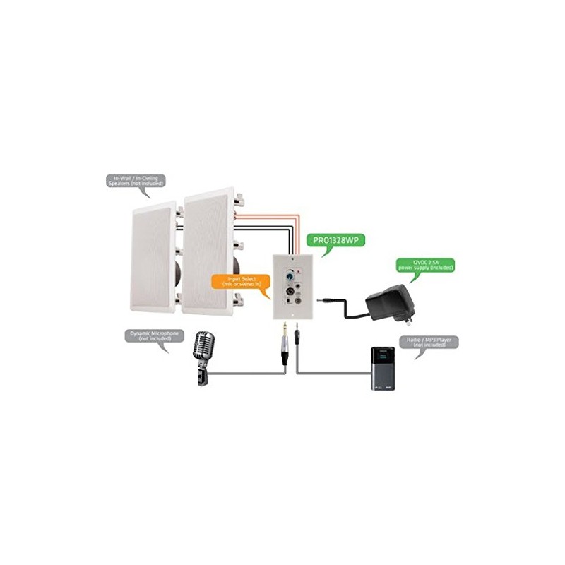 Pro2 Stereo Audio Amplifier Wall Plate