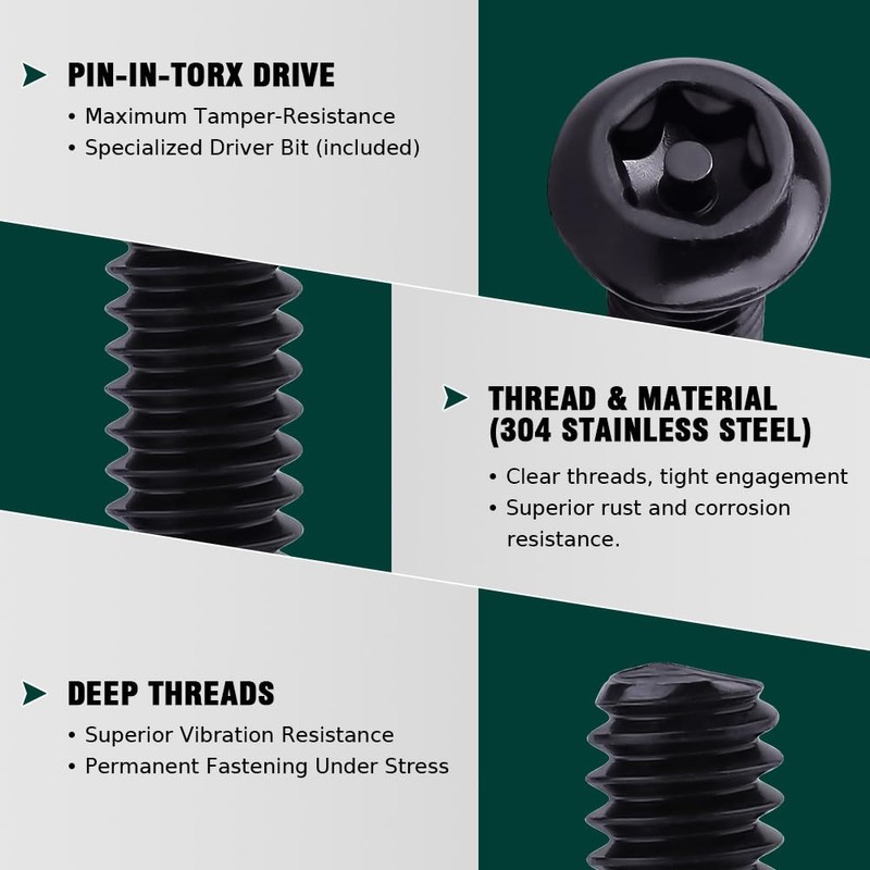 (25 pcs) M6-1.0 x 12mm Button Head Torx Drive Machine