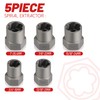 UYECOVE 5 Pcs Bolt Extractor Set Heavy Duty, 1/2' Drive