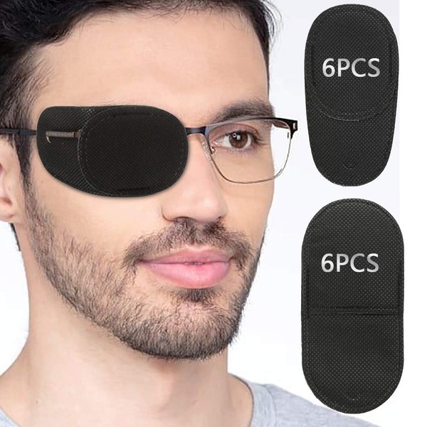 VEEJION Eye Patches for Adults Kids 12 Piece Patch Glasses