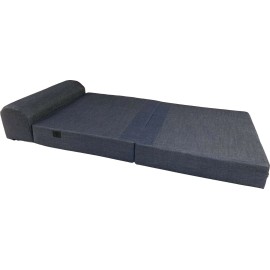 Danfuton Twin Sleeper Chair Folding Foam Beds, Bedding Sofa, Couches 6x36x70 Blue Denim