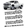 Set of 4pack OEM Silverado Plus Three High Country Emblems