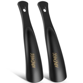 NINEMAX Plastic Shoe Horn 7.5Inch,Travel Shoe Horns Portable Shoehorn with Hook for Men,Women,Seniors,Kids(Pack of 2)
